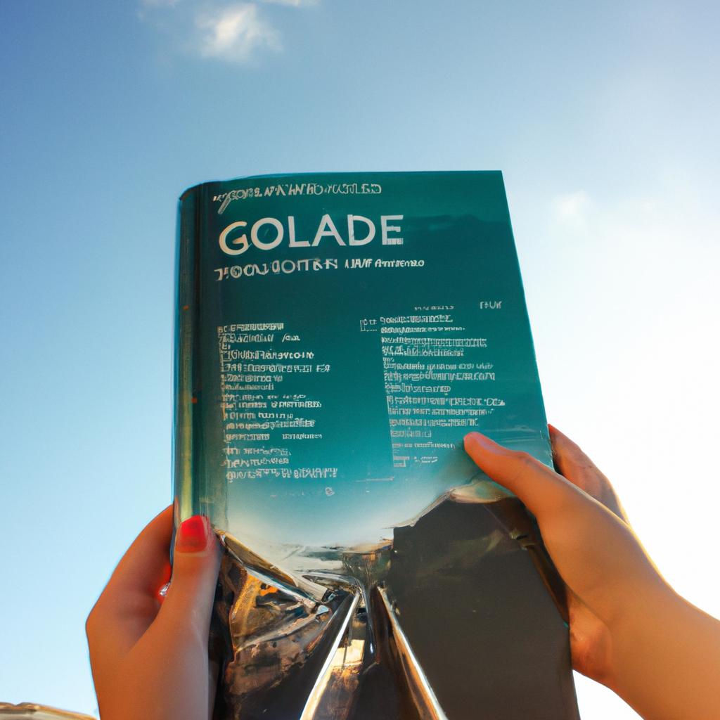 Person holding travel guidebook